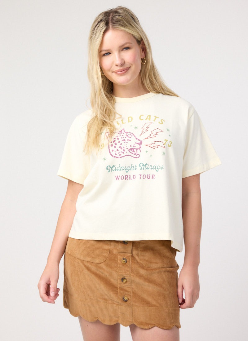 Polexia Wild Cats World Tour Boxy Fit Graphic Tee