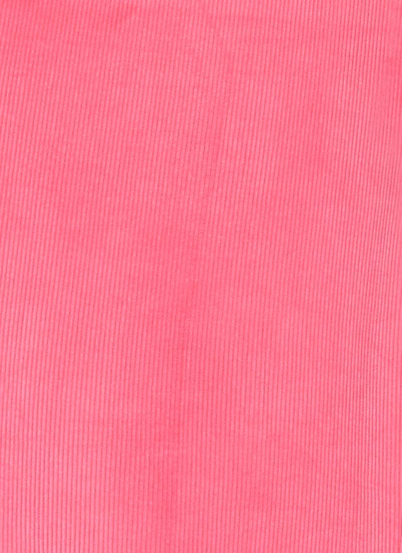 Ohlson V-Neck Corduroy Pinafore Dress - Hot Pink