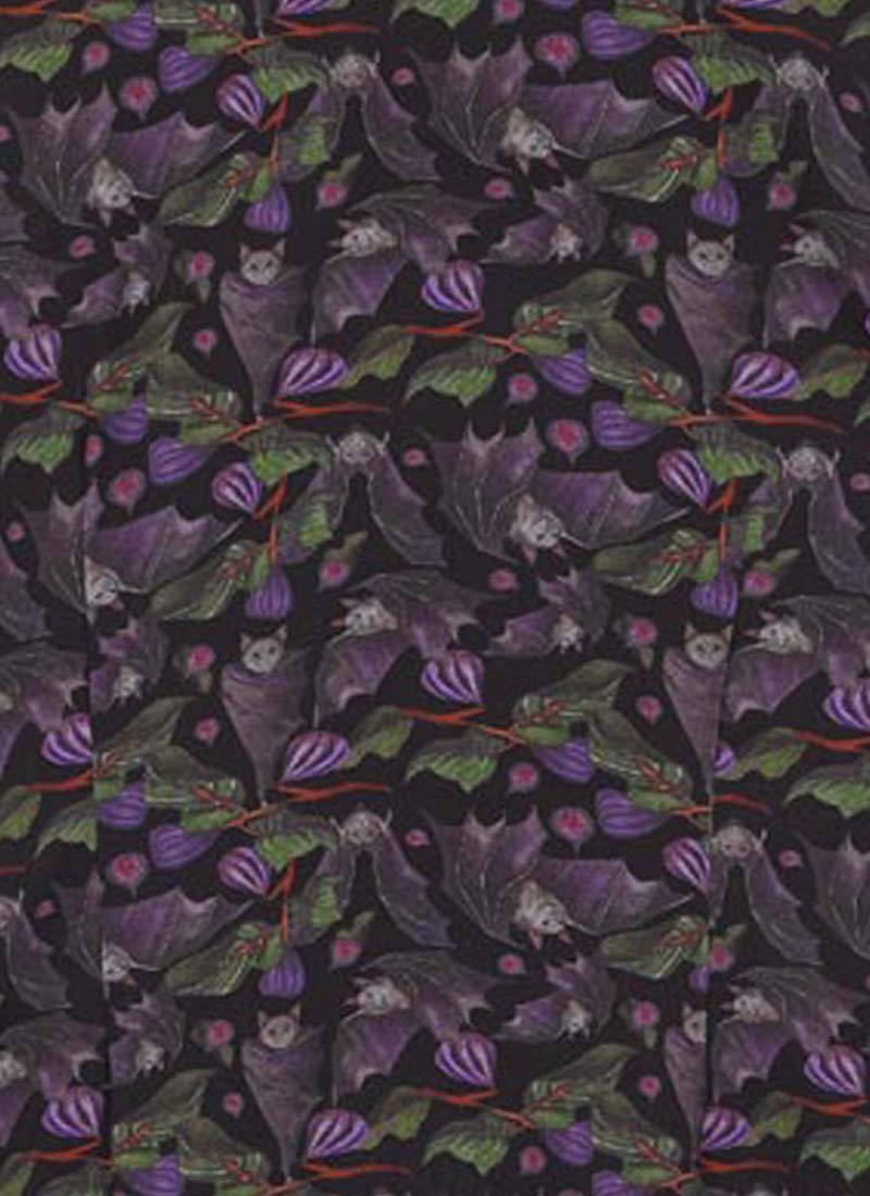 Nolly Bat Print Pussy Bow Mini Dress